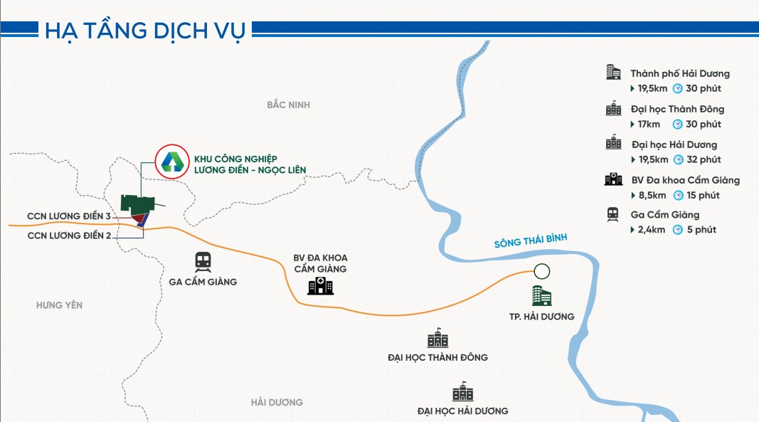 Service infrastructure at Luong Dien Ngoc Lien Industrial Park